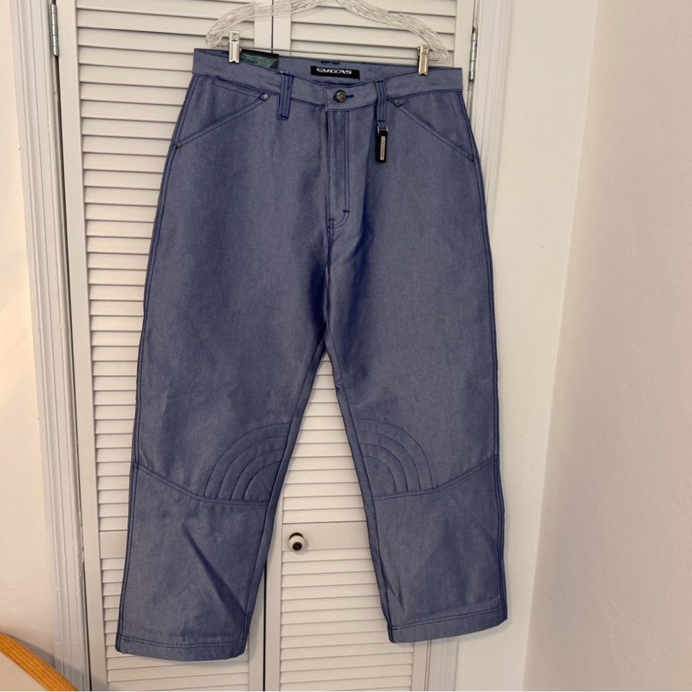 Cygas shiny reflective iridescent blue jeans vintage with tag still on